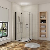 thumbnail of AICA Mampara de ducha cuadrada plegable vidrio easyclean 5mm,(680-700)x(680-700)x1900mm