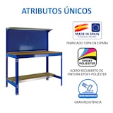 thumbnail of SimonRack Établi d’atelier, 910x610 mm, panneau perforé et tiroir, Charge 400 kg, Bleu - BT-3