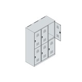 thumbnail of C+P Doppelstock-Spind Classic PLUS, 3 Abteile, 1700x1200x500mm, 7035/2004