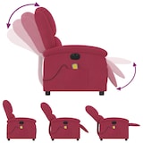 thumbnail of vidaXL Massagesessel Elektrisch Weinrot Samt