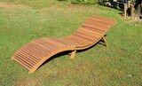 thumbnail of Tarrington House Sonnenliege Bukisi, Akazienholz,  60 x 185 x 54 cm, zusammenklappbar, mit Auflage, braun / grau
