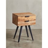 thumbnail of Industrial Nachtkonsole aus Akazien-Massivholz, Hochwertiges Handmade Unikat, Braun Grau. 47x35x65 cm | Kadima Design