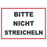 thumbnail of Bitte nicht streicheln Aufkleber streicheln verboten A7 (74x105mm)