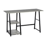 thumbnail of WellHome - Schreibtisch mit schwarzem Rahmen und grauer Platte, 74 cm