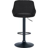 thumbnail of Set van 2 barkrukken Milet stof zwart/Metaal mat zwart