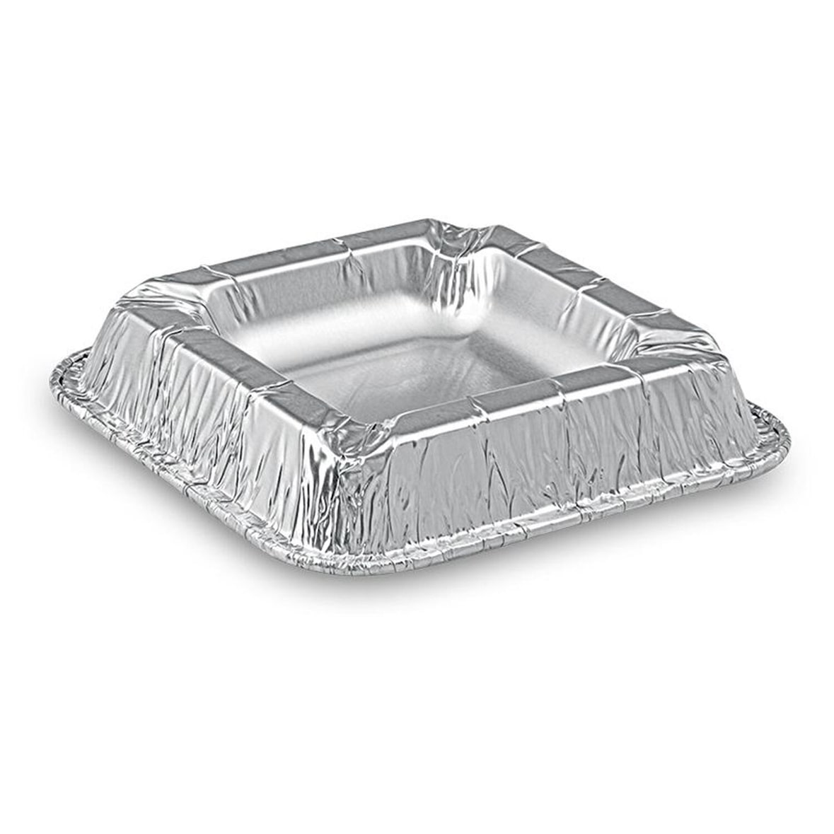 100x Alu Aschenbecher aus kräftigem Aluminium eckig 12,6 x 12,6 x 2,2 cm