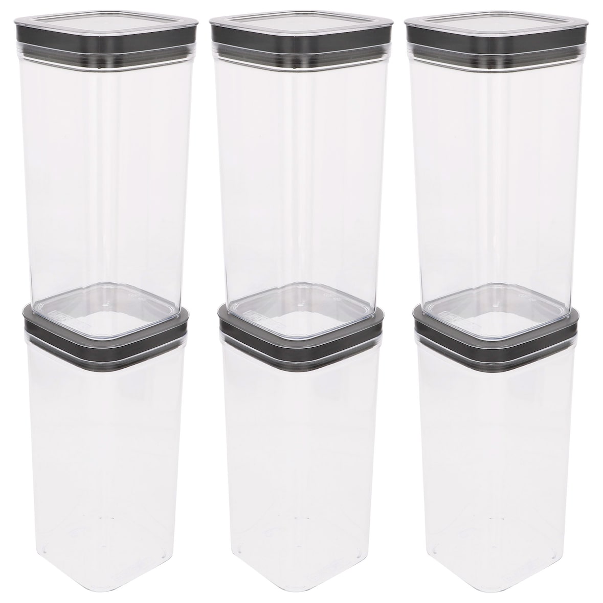 Curver Pack 6 botes plástico herméticos multiusos (2,3L)