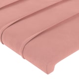 thumbnail of vidaXL LED Kopfteil Rosa 144x5x118/128 cm Samt