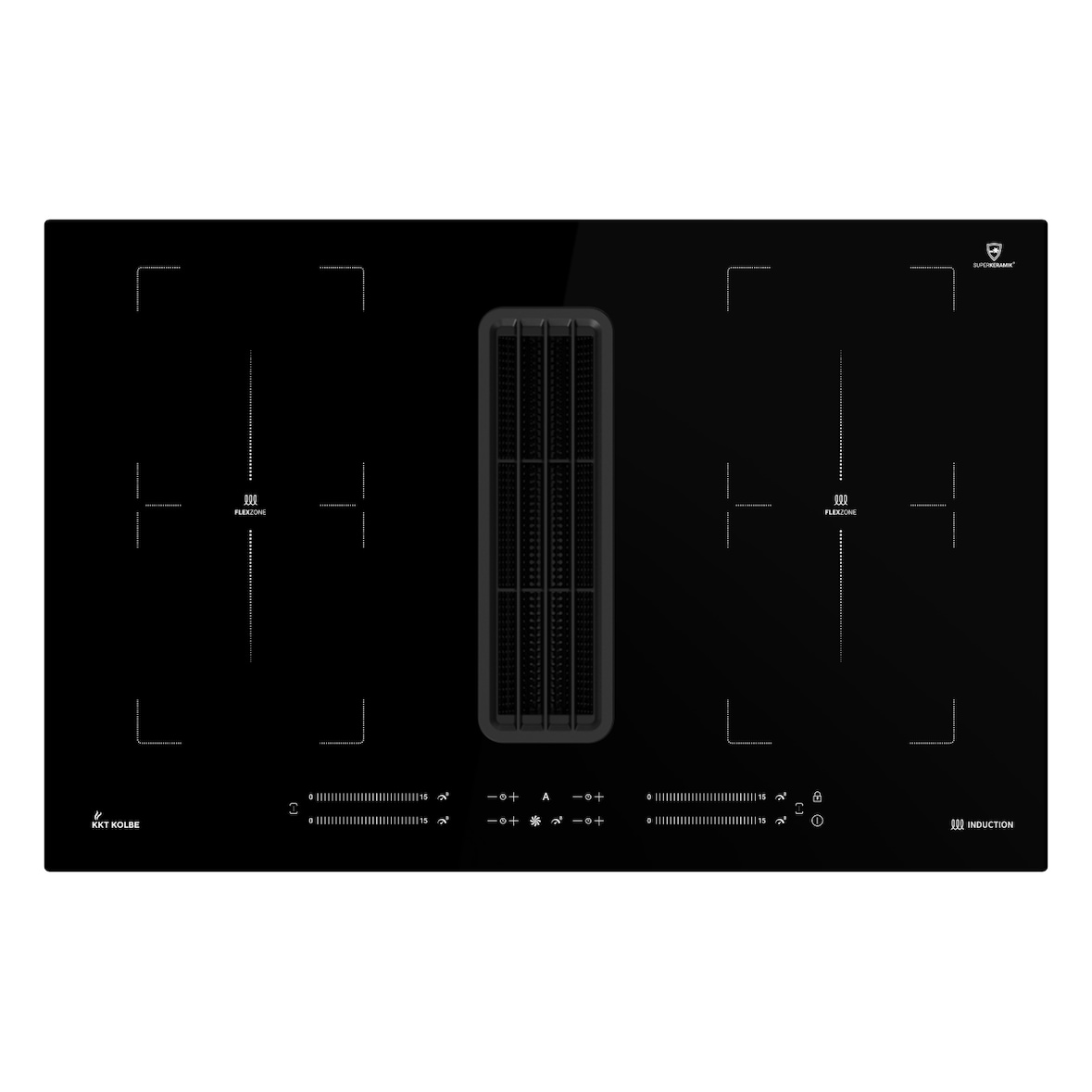 KKT KOLBE Downdraft Dunstabzug Einbau Induktionskochfeld Autark 77cm 2 Flexzonen