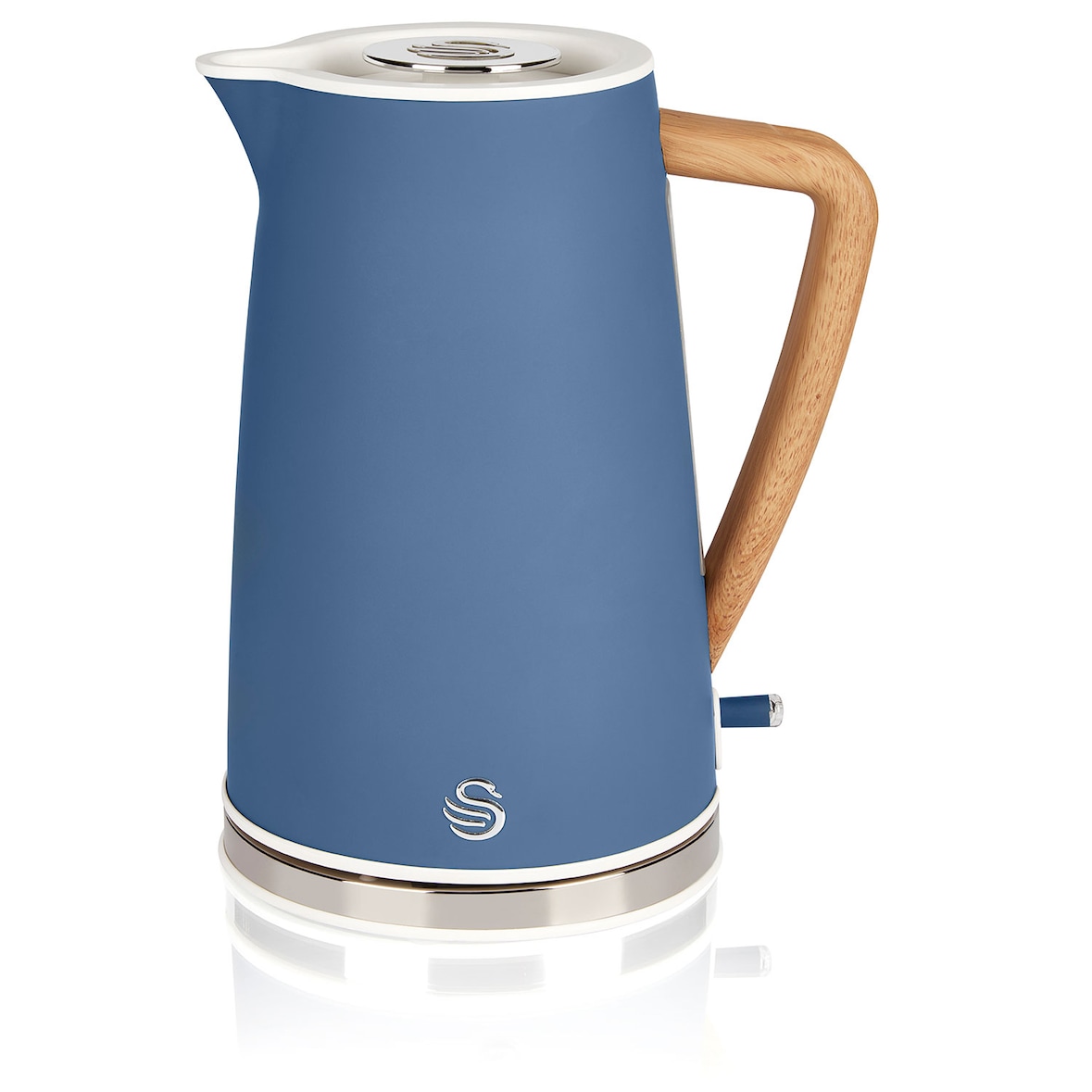 SWAN SK14610BLUNEU Wasserkocher 1,7L Ultra Schnell Kabellos Modernes Design Nordic, Blau, 2200W