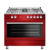 thumbnail of Solthermic Cocina Gas Roja Estilo Retro 90x60 Con Horno Panoramico F9l50g2