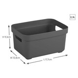 thumbnail of Boite de rangement Sigma home Box 2.5 L (Lot de 3) Anthracite Sunware