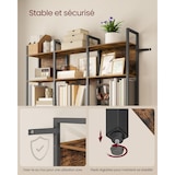 thumbnail of Helloshop26 - Libreria a 6 ripiani 24 x 31,8 x 175 cm struttura in acciaio per soggiorno corridoio ufficio stile industriale 12_0004270