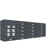 thumbnail of AL Briefkastensysteme 16 Fächer Premium Wand Briefkasten Anlage RAL 7016 Anthrazit Grau, Post A4, robust, wetterfest, Artikelnummer: 132P16EA4