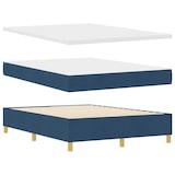 thumbnail of vidaXL Boxspringbett mit Kopfteil Blau 200 x 140 cm Stoff