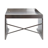 thumbnail of XL Mähroboter-Garage mit Pflanzkasten HWC-G60, Dach Unterstand für Rasenmäher, Metall 47x70x100cm ~ Edelstahl