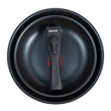 thumbnail of BERGNER - Set aus 2 Pfannen Ø22/26 cm gepresstes Aluminium Schwarz mit abnehmbarem Griff mit Set aus 3 Messern mit Tacoma Edelstahl