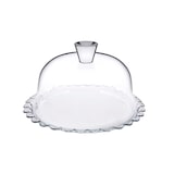 thumbnail of Glazen dienblad met bel Ø 26,4 cm H 17 Petit Patisserie Pasabahce