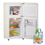 thumbnail of Merax Retro Mini Kühlschrank mit Gefrierfach, 60L, 2 Türen, 88,8 cm, kompakt für Single, Büro & Hotel Minibar, LED, 102 kWh/Jahr, Schwarz