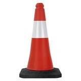 thumbnail of ECD Germany 6 x Verkehrskegel 51 cm Rot-Weiß mit Fuß Reflektierend Warnkegel Leitkegel Verkehrshütchen Markierungskegel