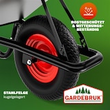 thumbnail of Gardebruk Schubkarre 250kg mit Stahlfelge
