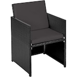 thumbnail of tectake Aluminium Rattan Sitzgruppe New York inkl. Schutzhülle 6+4+1 Aluminium Material Farbe Schwarz