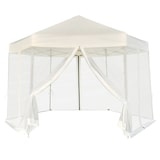 thumbnail of vidaXL Partytent pop-up zeshoekig met 6 zijwanden 3,6x3,1 m crèmewit