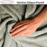 thumbnail of Kuscheldecke Grau 150x200 cm Wolldecke Fleece extra weiche Wohndecke Sofa