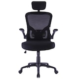 thumbnail of EN 1335-zertifizierter Bürostuhl – ergonomischer, verstellbarer Drehstuhl mit Kopfstütze und Armlehnen - Schwarz