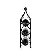 thumbnail of Biscottini Weinflaschenhalter 46 x 13 cm - Schmiedeeiserner Tisch Flaschenhalter - Küchen-Weinregal - Thekendisplay - Weinkeller Schwarz
