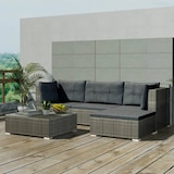thumbnail of vidaXL 5-tlg. Garten-Lounge-Set mit Kissen Poly Rattan Grau