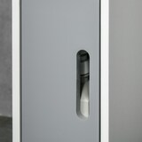 thumbnail of kleankin armario alto de baño con 3 puertas y 3 estantes abiertos columna auxiliar de baño para salón aseo dormitorio estilo moderno 15x17x120 cm