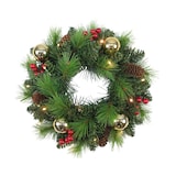 thumbnail of LED-Weihnachtskranz "NOEL" gold