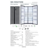 thumbnail of INFINITON Frigorifico Americano SBS-506A77BEH, 505 l, 177 cm, No Frost Total, Inverter, E, Inox