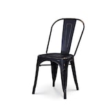 thumbnail of Lot de 4 chaises en métal noir mat style industriel - Effet vieillit