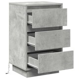 thumbnail of Cabinet de chevet avec tiroir Gris béton 39 x 34,5 x 65 cm Modèle Moderne Perle