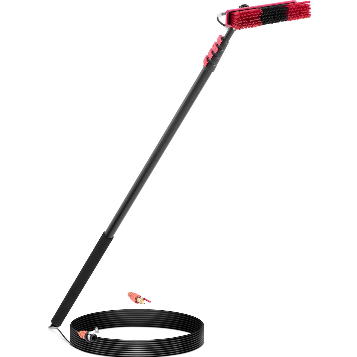 ulsonix Cepillo telescópico de limpieza - con conexión de agua - para paneles solares y ventanas - 1750 mm - 7200 mm