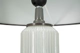 thumbnail of Moderne Stehlampe Bright One – Weißer Glasfuß und grauer Samtschirm – 163 cm, elegante und helle Stehlampe