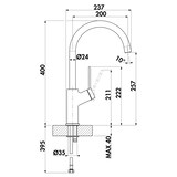 thumbnail of Naber Mio 1, Einhebelmischer, chrom, Hochdruck 5011300