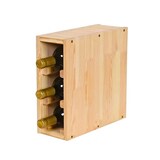 thumbnail of PROREGAL Modulares Weinregal VINCELLAR MOD | HxBxT 30x12x30cm | Schmal Modul für 3 Flaschen | Massives Kiefernholz | Natur | Flaschenregal