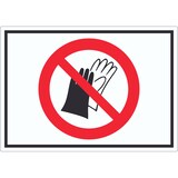 thumbnail of Handschuhe verboten Symbol Aufkleber A5 (148x210mm)