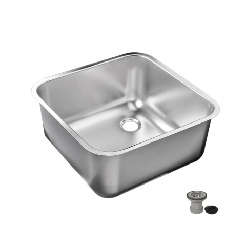 Seno fregadero industrial cuadrado para hostelería 400x400x250mm - VD