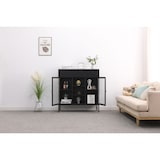 thumbnail of Mein-Regal Highboard Paris Schwarz aus Metall mit Glastüren