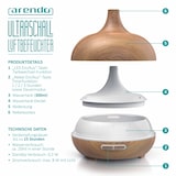 thumbnail of Arendo Aroma Diffuser, Luftbefeuchter, Vernebler in Holz Optik, Diffusor mit 7 Farben LED, Timer Funktion, 300ml, Hellbraun