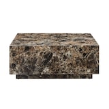 thumbnail of SalesFever Salontafel 90x90 cm | vierkant | MDF verijdeld in marmerlook | B 90 x D 90 x H 35 cm | Bruin