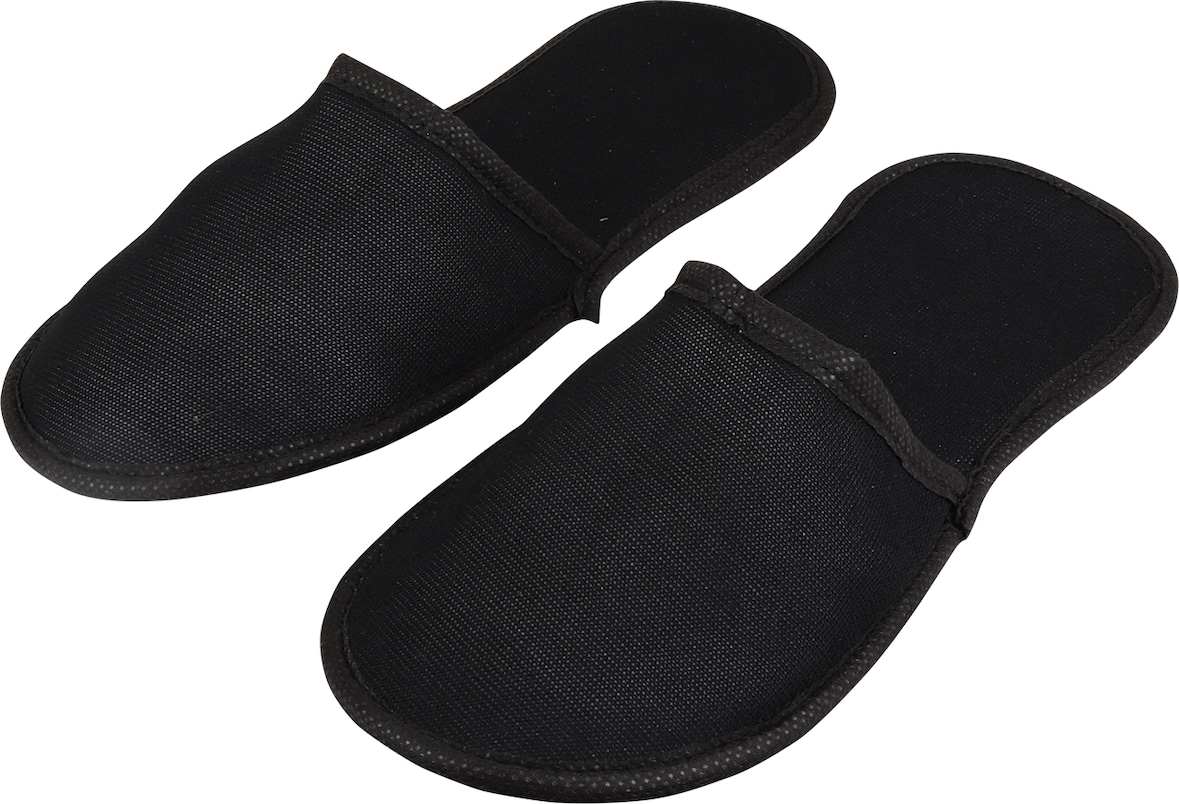 Frotteeslipper schwarz - 30 Paar