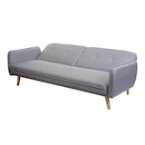 thumbnail of Schlafsofa HWC-J18, Couch Klappsofa Gästebett Bettsofa, Schlaffunktion Stoff/Textil 185cm ~ grau