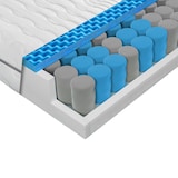 thumbnail of Sleepneo matras 120x200 - pocketvering matras 120x200 H2 H3, hoogte 21cm, 7-zone matras, ademende aloë vera dubbeldoek hoes