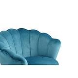 thumbnail of SalesFever Shell fauteuil | hoes velours stof | frame metaal goudkleurig | B 78 x D 76 x H 78,5 cm | blauw