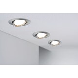 thumbnail of Paulmann Spot encastré LED Base Coin Kit de base orientablerond 90mm 20° Coin 3x5W 3x370lm 230V3000K Acier brossé 93421